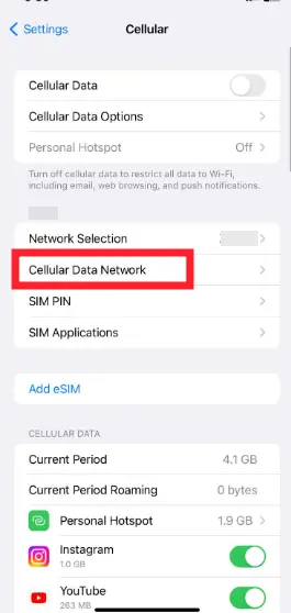 Cellular Data Network